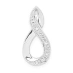 Ryan Jonathan Fine Jewelry Sterling Silver Diamond Figure-8 Pendant