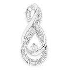 Ryan Jonathan Fine Jewelry Sterling Silver Diamond Infinity Symbol Slide Pe