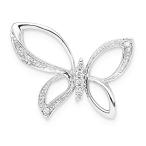Ryan Jonathan Fine Jewelry Sterling Silver Diamond Butterfly Pendant