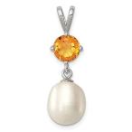 Ryan Jonathan Fine Jewelry Sterling Silver Citrine and Freshwater Cultured