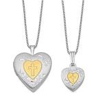 Ryan Jonathan Fine Jewelry Sterling Silver Gold Plated Heart Locket and Pen