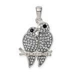 Ryan Jonathan Fine Jewelry Sterling Silver Preciosa Crystal Parrot Couple P