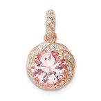 Ryan Jonathan Fine Jewelry Sterling Silver Rose-Tone Crystal Pendant