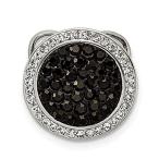Ryan Jonathan Fine Jewelry Sterling Silver Black/White Crystal Circle Chain