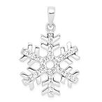 Ryan Jonathan Fine Jewelry Sterling Silver Stellux Crystal Snowflake Pendan