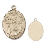 Bonyak Jewelry 14k Yellow Gold-Filled St. Leo The Great Pendant, Size 1 x 3