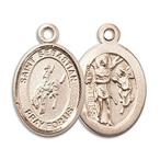 Bonyak Jewelry 14k Yellow Gold St. Sebastian/Rodeo Medal, Size 1/2 x 1/4 in