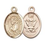 Bonyak Jewelry 14k Yellow Gold-Filled St. Christopher/Army Pendant, Size 1/