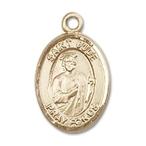 Bonyak Jewelry 14k Yellow Gold St. Jude Thaddeus Medal, Size 1/2 x 1/4 inch