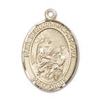 Bonyak Jewelry 14k Yellow Gold-Filled St. Bernard of Montjoux Pendant, Size