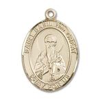 Bonyak Jewelry 14k Yellow Gold-Filled St. Basil The Great Pendant, Size 3/4