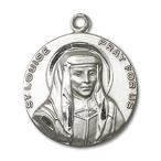 Bonyak Jewelry Sterling Silver St. Louise Pendant, Size 3/4 x 5/8 inches -