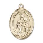 Bonyak Jewelry 14k Yellow Gold-Filled St. Angela Merici Pendant, Size 3/4 x