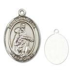 Bonyak Jewelry Sterling Silver St. Isabella of Portugal Pendant, Size 1 x 3