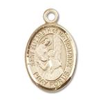 Bonyak Jewelry 14k Yellow Gold St. Elizabeth of The Visitation Medal, Size