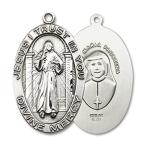 Yahoo! Yahoo!ショッピング(ヤフー ショッピング)Bonyak Jewelry Sterling Silver Divine Mercy Pendant, Size 1 5/8 x 1 inches