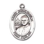 Bonyak Jewelry Sterling Silver St. John Paul II Pendant, Size 3/4 x 1/2 inc