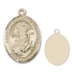 Bonyak Jewelry 14k Yellow Gold-Filled St. Catherine of Bologna Pendant, Siz