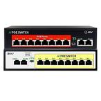 STEAMEMO 8 POE Ports Switch + 8 Port AI PoE+ Switch, 802.3af/at @ 100W Buil