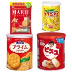 保存食 長期保存 保存缶 防災食 非常食 お菓子 ５年 ビスコ ルヴァンプライム マリー パインアメ 個包装 大容量 ４個