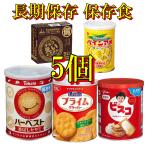保存食 長期保存 保存缶 防災食 非常食 お菓子 ５年 ハーベスト ビスコ ルヴァンプライム チョコえいようかん パインアメ 個包装 大容量 ５個セット