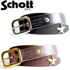 SCHORTT 正規取り扱い店  ショット 3129046 PERFECTO BELT NARROW レザーベルト ワンスター 星 パーフェクト メンズアクセサリー 細め 本革 牛革