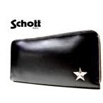 ショッピングONE 正規取り扱い店 Schott ショット ワンスタージップウォレット 3129103 ONE STAR ZIP WALLET 財布 馬革 ホースレザー