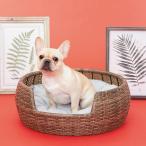 Yahoo! Yahoo!ショッピング(ヤフー ショッピング)セール　ラタン調ラウンドベッド  犬 猫 ベッド ラタン おしゃれ インテリア 夏 爽やか サラサラ ムレない 快適 快眠 ペット ペピイ PEPPY
