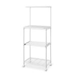 стальная стойка ширина 55cm metal подставка подставка под печь 4 уровень белый ( paul (pole) диаметр 19mm* полки доска 4 листов ) цвет la трещина место хранения полки полка 