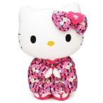 HELLO KITTY ハローキティ ぬいぐるみ M 立ち 黒ピンク