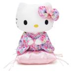 ぬいぐるみ S 座り ピンクラベンダー 着物 カワイイジャパン×ハローキティ