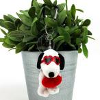 SNOOPY スヌーピー ハートグラス　カラビナ ぬいぐるみマスコット キーホルダー グッズ