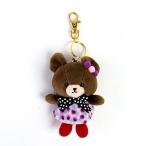 くまのがっこう ジャッキー やわらか MC ブルーミング ストラップ キーホルダー パープル