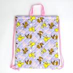 ポケットモンスター ピカチュウ＆イーブイ ナップサック ポケモン ベビー 入園 入学 体操服カバン パープル グッズ 日本製