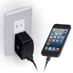 スマホSP アイフォン対応充電器 ACチャージャー+ケーブル L3 ブラック カー用品
