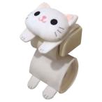 ねこのロールペーパーホルダー (トイレットペーパーホルダー) シロ (ねこのしっぽの物語) トイレ用品