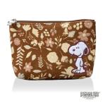  Snoopy брезент сумка (M) Brown ( цветок сад )