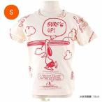 スヌーピー Tシャツ サーフアップ柄 レディース 大人用 Sサイズ ナチュラルホワイト ブーフーウー boofoowoo