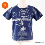 スヌーピー Tシャツ サーフアップ柄 レディース 大人用 Sサイズ ネイビー ブーフーウー boofoowoo