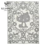 (クリッパン KLIPPAN 2013 WOOL BLANKETAS) ウール ブランケット (膝掛け) グレー 北欧柄 ハローキティ