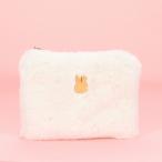 ミッフィー miffy もこもこフラットポーチ(アイボリー)