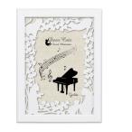 白猫 木製フレーム (フォトフレーム/写真立て) ホワイト インテリア用品