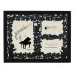 黒猫 木製フレーム (フォトフレーム/写真立て) 3枚 ブラック インテリア用品