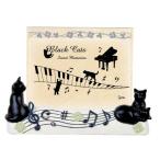 黒猫 レジンフレーム (フォトフレーム/写真立て) インテリア用品