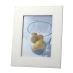 レザーフレーム (写真立て・レザーフォトフレーム) シングル 3L ホワイト インテリア用品