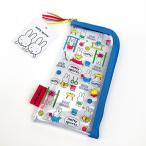 ミッフィー クリアフラットポーチＭ BL ミッフィースポーツ白 グッズ