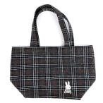 MIFFY ミッフィー チェックシリーズ ミニトートバッグ バッグ トートバッグ トート  ブラックグッズ  (MCOR)
