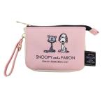 PEANUTS スヌーピー リール付き デイリーポーチ ピンク ファーロン＆スヌーピー ポーチ