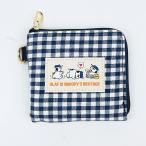  Snoopy Olaf Mini бумажник кошелек темно-синий проверка SNOOPY