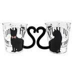 2個セット マグカップル (ペアマグ/マグカップ/グラス) ピアノ (黒猫)